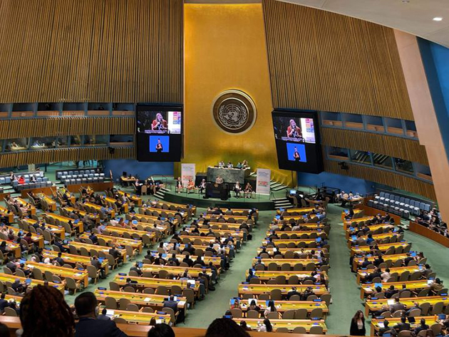 HLPF2024が開かれた国連の本会議場